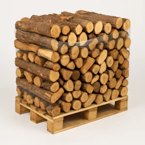 leña seca de roble — palet 1 estere (≈1.000 kg) — troncos de 30 cm