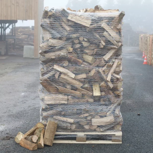 leña seca de 40 cm – palet ≈ 2 m³ – madera dura