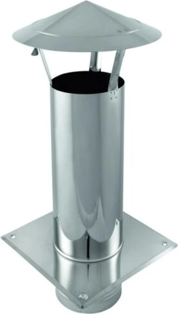 extensión y sombrero de chimenea wda 150 mm – acero galvanizado