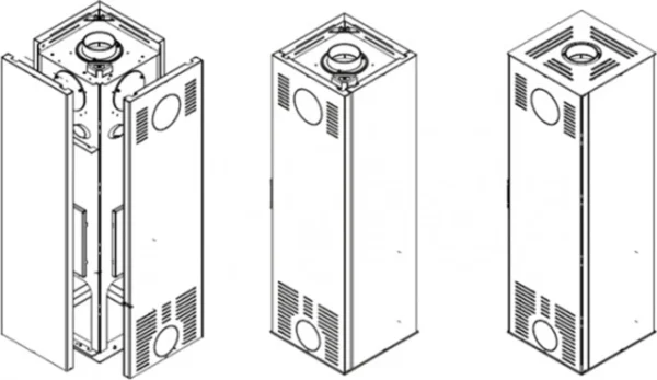 insertable de chimenea simple box – 8 kw – Ø 200 mm