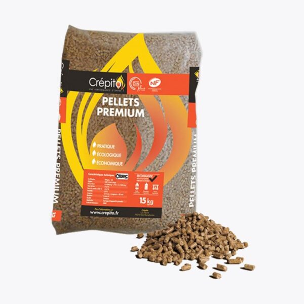 pellet de madera crÉpito – palet de 72 sacos (1.080 kg)