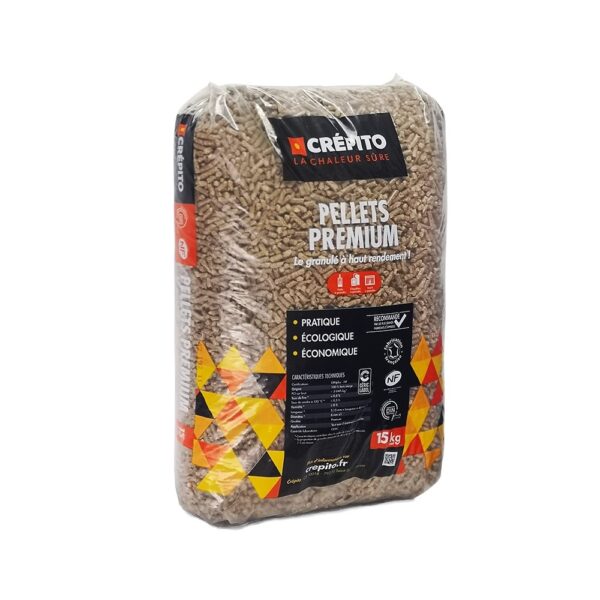 pellet de madera crÉpito – palet de 72 sacos (1.080 kg)