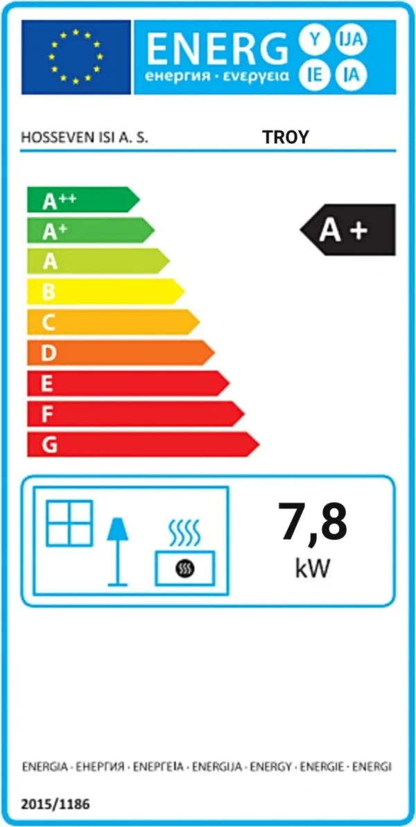 estufa de leña troy – 7,8 kw