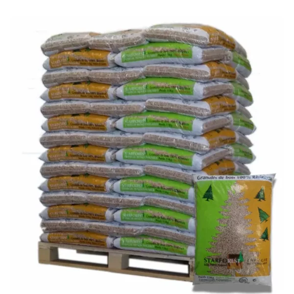 pellet starforest – palet de 70 sacos (1050 kg)