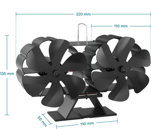 ventilador para estufa wiltec (12 aspas, 60–350 °c)